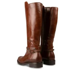 Bottes MARRON Femme CUIR Fermeture éclair