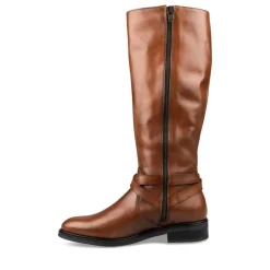 Bottes MARRON Femme CUIR Motif Uni Fermeture éclair