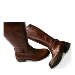 Bottes MARRON Femme CUIR Fermeture éclair