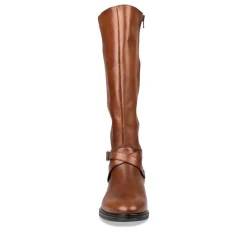 Bottes MARRON Femme CUIR Motif Uni Fermeture éclair