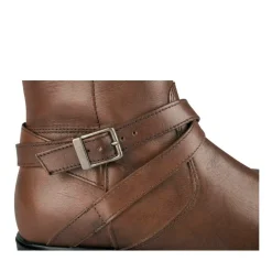 Bottes MARRON Femme CUIR Motif Uni Fermeture éclair