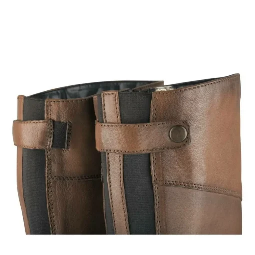 Bottes MARRON Femme CUIR Fermeture éclair