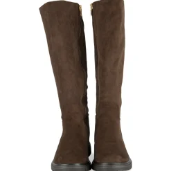 Bottes MARRON Femme Motif Uni Fermeture éclair
