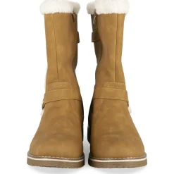 Bottes MARRON Femme Motif Uni A Enfiler