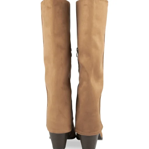 Bottes MARRON Femme Motif Uni Fermeture éclair