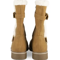 Bottes MARRON Femme Motif Uni A Enfiler