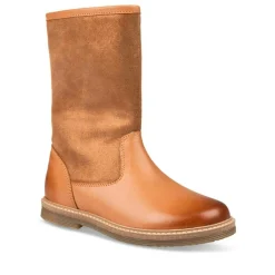 Bottes MARRON Fille CUIR Fermeture éclair