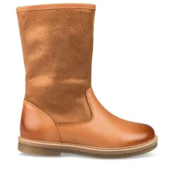 Bottes MARRON Fille CUIR Fermeture éclair