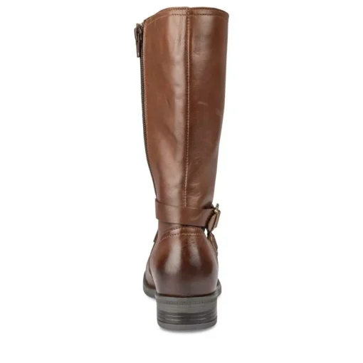 Bottes MARRON Fille CUIR Motif Uni Fermeture éclair
