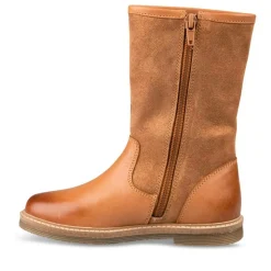 Bottes MARRON Fille CUIR Fermeture éclair
