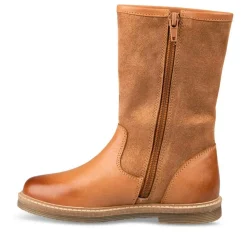 Bottes MARRON Fille CUIR Fermeture éclair