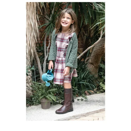 Bottes MARRON Fille Fermeture éclair