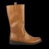 Bottes MARRON Fille Motif Uni Fermeture éclair