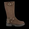 Bottes MARRON Fille Motif Uni Fermeture éclair