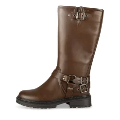 Bottes MARRON Fille Motif Uni Fermeture éclair