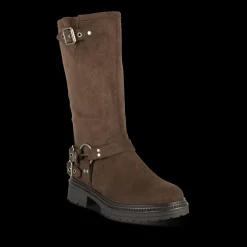Bottes MARRON Fille Motif Uni Fermeture éclair