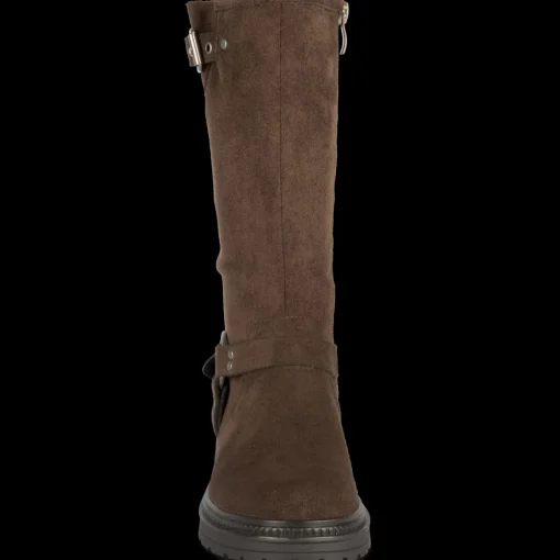 Bottes MARRON Fille Motif Uni Fermeture éclair