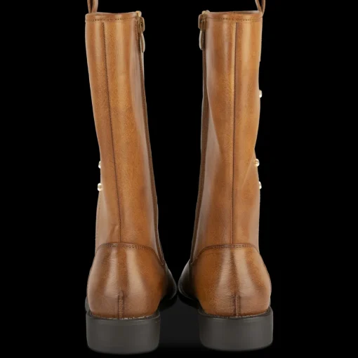 Bottes MARRON Fille Motif Uni Fermeture éclair