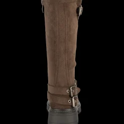 Bottes MARRON Fille Motif Uni Fermeture éclair