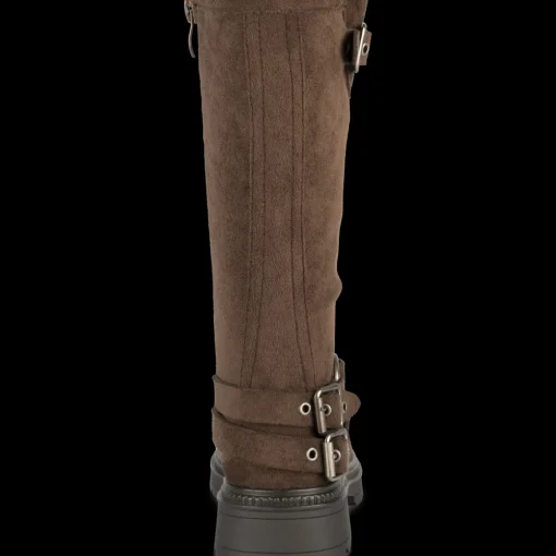 Bottes MARRON Fille Motif Uni Fermeture éclair