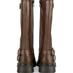 Bottes MARRON Fille Motif Uni Fermeture éclair