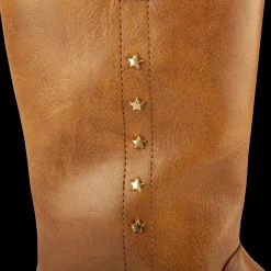 Bottes MARRON Fille Motif Uni Fermeture éclair