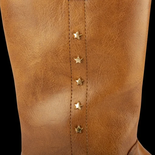 Bottes MARRON Fille Motif Uni Fermeture éclair