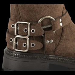 Bottes MARRON Fille Motif Uni Fermeture éclair