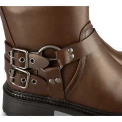 Bottes MARRON Fille Motif Uni Fermeture éclair