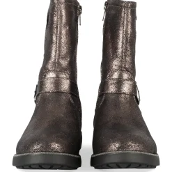 Bottes METALLISE Fille Motif Coeurs Fermeture éclair
