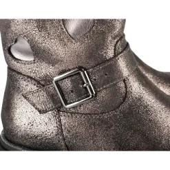 Bottes METALLISE Fille Motif Coeurs Fermeture éclair