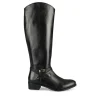 Bottes NOIR Femme CUIR Motif Uni Fermeture éclair