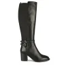 Bottes NOIR Femme CUIR Motif Animal Fermeture éclair