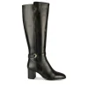 Bottes NOIR Femme CUIR Motif Uni Fermeture éclair