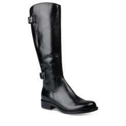 Bottes NOIR Femme CUIR Motif Uni Fermeture éclair