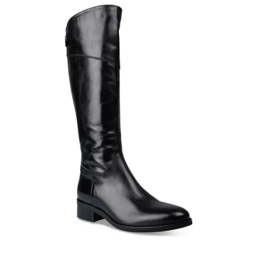 Bottes NOIR Femme CUIR Motif Uni Fermeture éclair