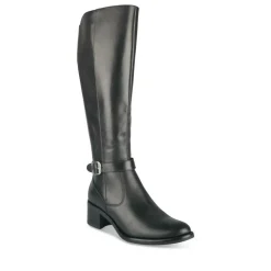 Bottes NOIR Femme CUIR Motif Uni Fermeture éclair