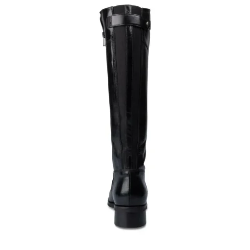 Bottes NOIR Femme CUIR Motif Uni Fermeture éclair
