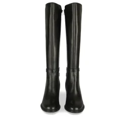 Bottes NOIR Femme CUIR Motif Animal Fermeture éclair