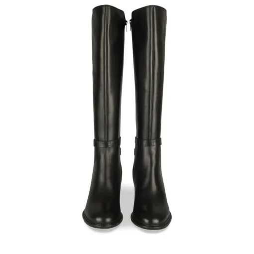 Bottes NOIR Femme CUIR Motif Animal Fermeture éclair