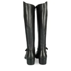 Bottes NOIR Femme CUIR Motif Uni Fermeture éclair