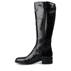 Bottes NOIR Femme CUIR Motif Uni Fermeture éclair