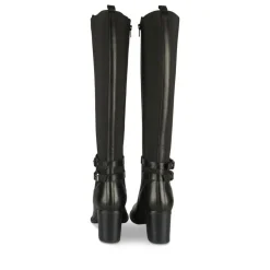 Bottes NOIR Femme CUIR Motif Animal Fermeture éclair