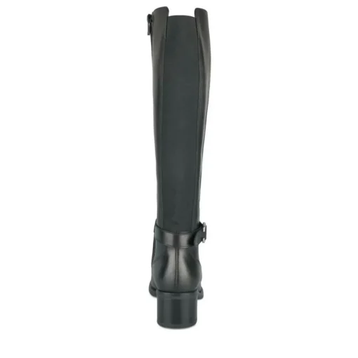 Bottes NOIR Femme CUIR Motif Uni Fermeture éclair