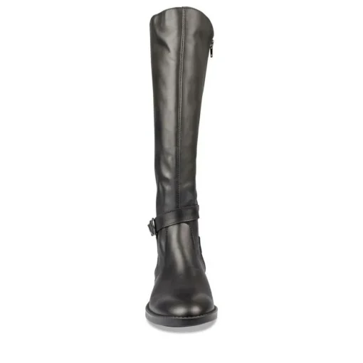Bottes NOIR Femme CUIR Motif Uni Fermeture éclair