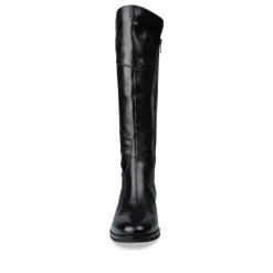 Bottes NOIR Femme CUIR Motif Uni Fermeture éclair