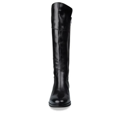 Bottes NOIR Femme CUIR Motif Uni Fermeture éclair