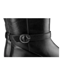Bottes NOIR Femme CUIR Motif Uni Fermeture éclair