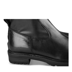 Bottes NOIR Femme CUIR Motif Uni Fermeture éclair