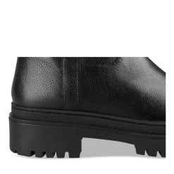 Bottes NOIR Femme CUIR Motif Uni Fermeture éclair